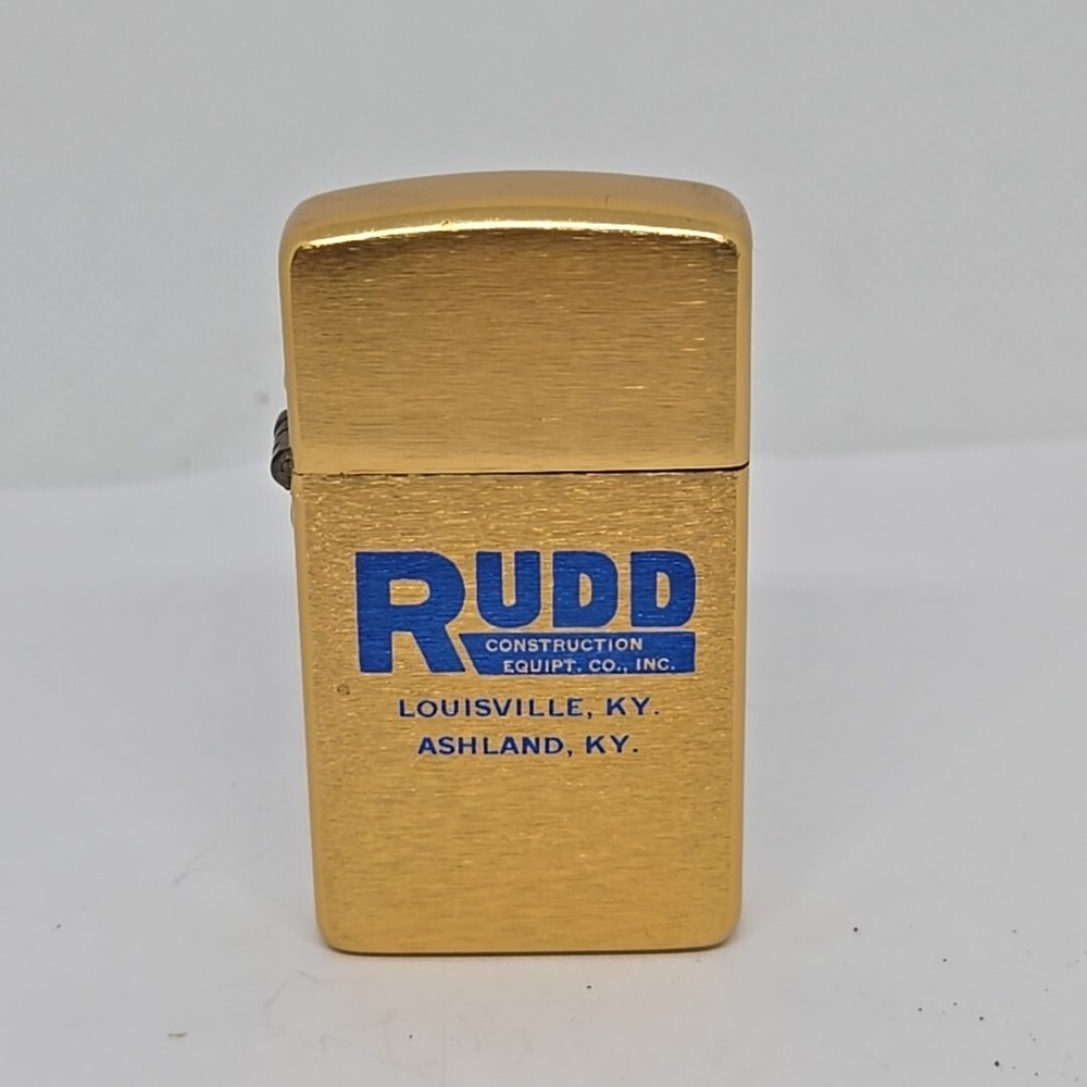 Vintage Park Lighter Rudd Construction Louisville Ashland KY Gold Tone USA Made